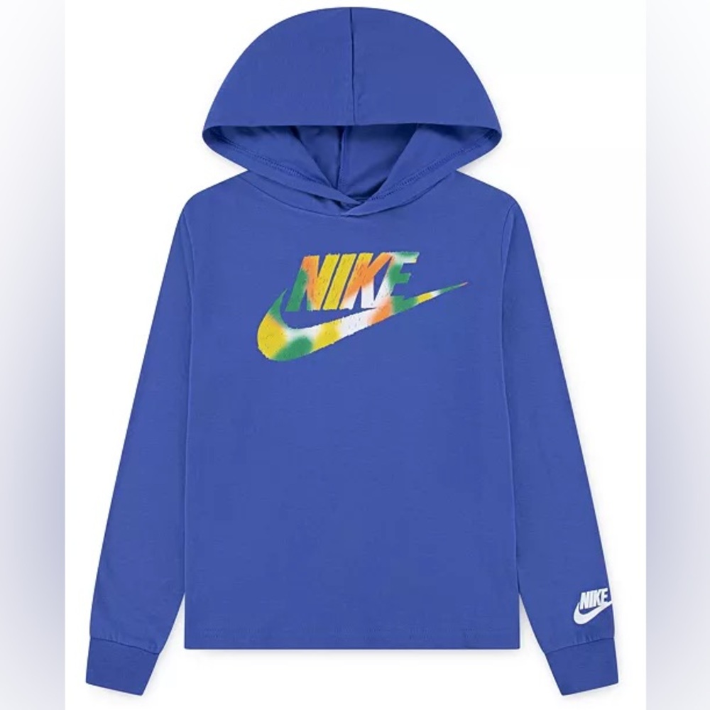 NEW Nike Boys Club Revealed Hooded Long-Sleeve Top